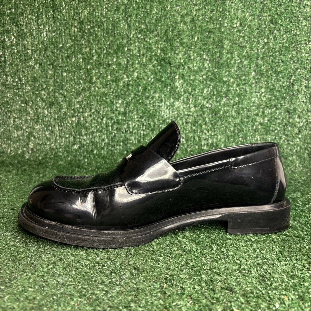 Salvatore Ferragamo Patent Leather Penny Loafers Dress Shoes Black Womens 10‎ C